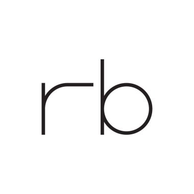 rb ilk harf vektör logo simgesi