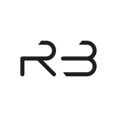 rb ilk harf vektör logo simgesi