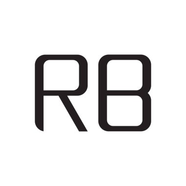 rb ilk harf vektör logo simgesi