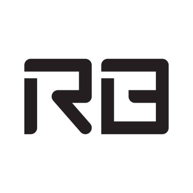 rb ilk harf vektör logo simgesi