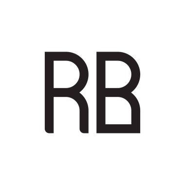 rb ilk harf vektör logo simgesi