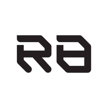 rb ilk harf vektör logo simgesi