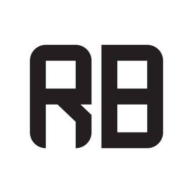 rb ilk harf vektör logo simgesi