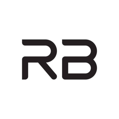 rb ilk harf vektör logo simgesi