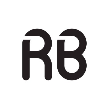 rb ilk harf vektör logo simgesi