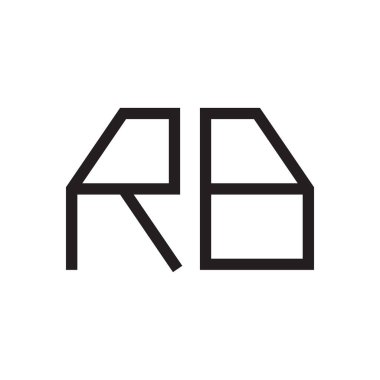 rb ilk harf vektör logo simgesi