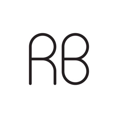 rb ilk harf vektör logo simgesi