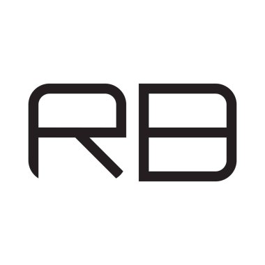rb ilk harf vektör logo simgesi