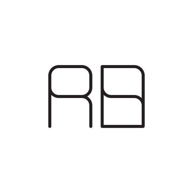 rb ilk harf vektör logo simgesi