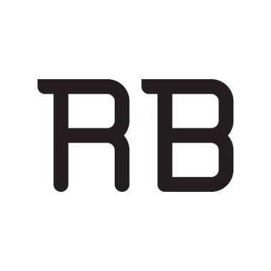 rb ilk harf vektör logo simgesi
