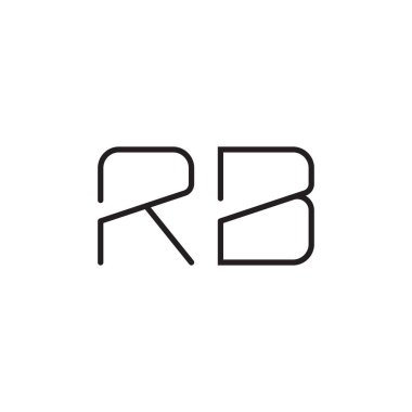 rb ilk harf vektör logo simgesi