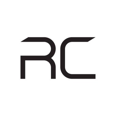 rc ilk harf vektör logo simgesi