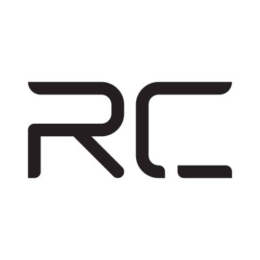 rc ilk harf vektör logo simgesi