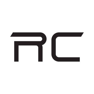 rc ilk harf vektör logo simgesi