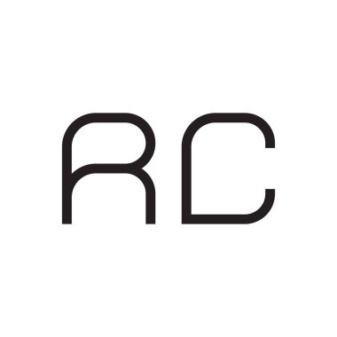 rc ilk harf vektör logo simgesi