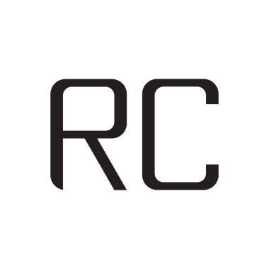 rc ilk harf vektör logo simgesi