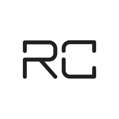 rc ilk harf vektör logo simgesi