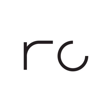rc ilk harf vektör logo simgesi