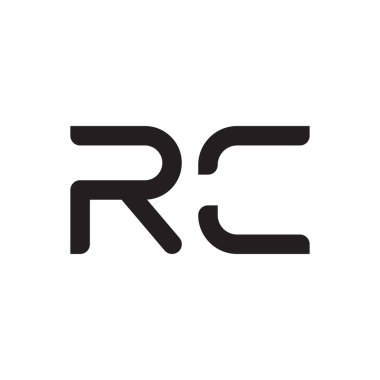 rc ilk harf vektör logo simgesi