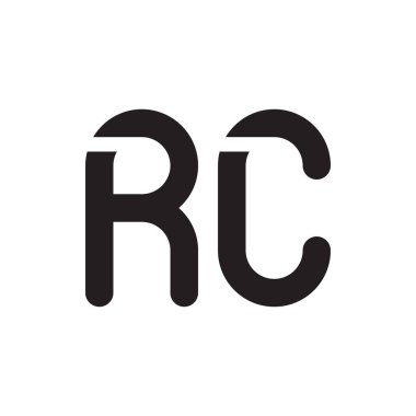 rc ilk harf vektör logo simgesi