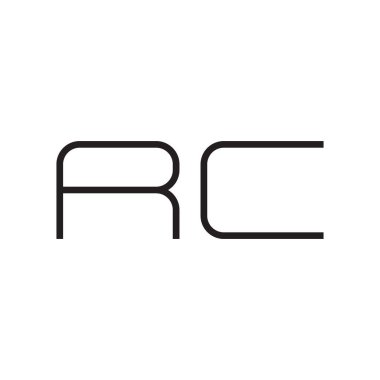 rc ilk harf vektör logo simgesi