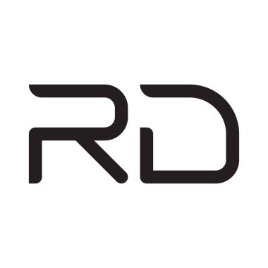 rd ilk harf vektör logo simgesi