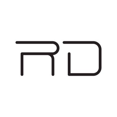 rd ilk harf vektör logo simgesi