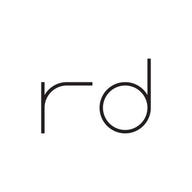 rd ilk harf vektör logo simgesi