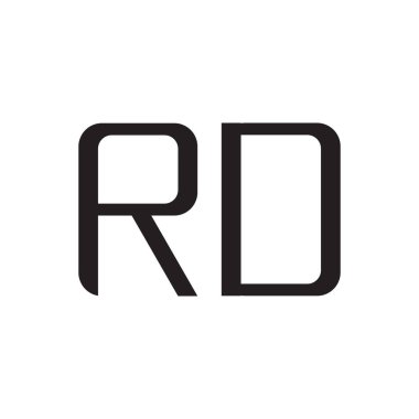 rd ilk harf vektör logo simgesi