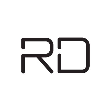 rd ilk harf vektör logo simgesi