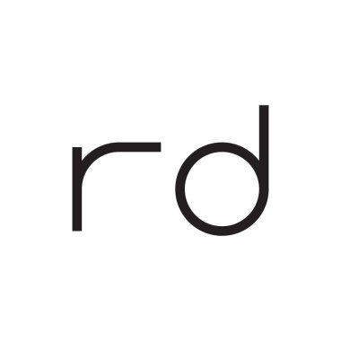rd ilk harf vektör logo simgesi
