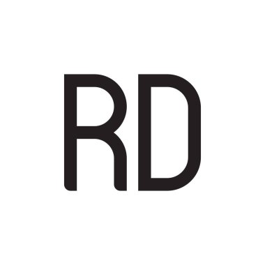 rd ilk harf vektör logo simgesi