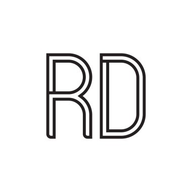 rd ilk harf vektör logo simgesi