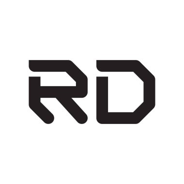 rd ilk harf vektör logo simgesi
