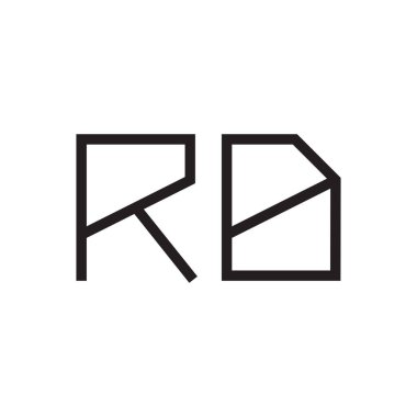 rd ilk harf vektör logo simgesi