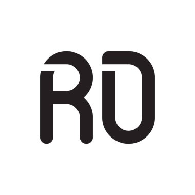 rd ilk harf vektör logo simgesi