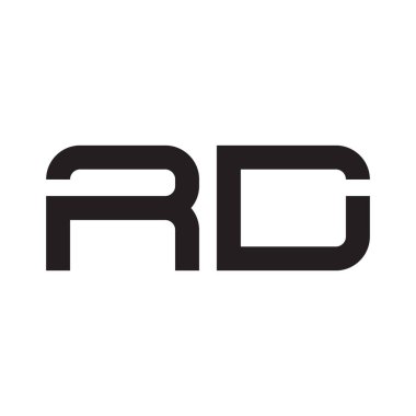 rd ilk harf vektör logo simgesi