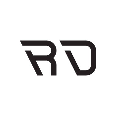 rd ilk harf vektör logo simgesi