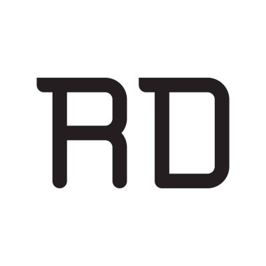 rd ilk harf vektör logo simgesi