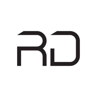rd ilk harf vektör logo simgesi