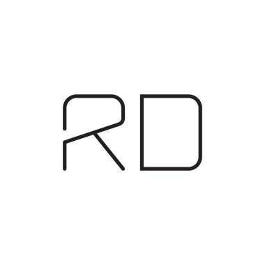 rd ilk harf vektör logo simgesi