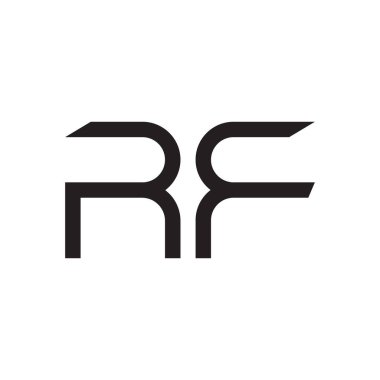 rf ilk harf vektör logo simgesi