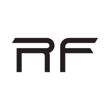 rf ilk harf vektör logo simgesi
