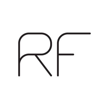 rf ilk harf vektör logo simgesi