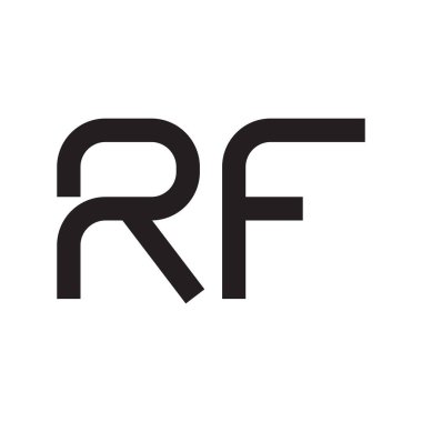 rf ilk harf vektör logo simgesi