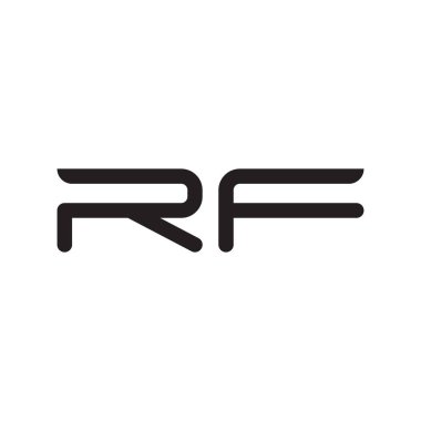 rf ilk harf vektör logo simgesi