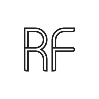 rf ilk harf vektör logo simgesi