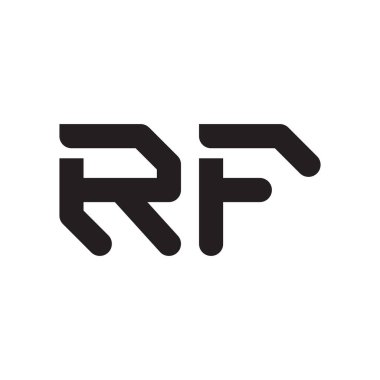 rf ilk harf vektör logo simgesi