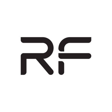 rf ilk harf vektör logo simgesi