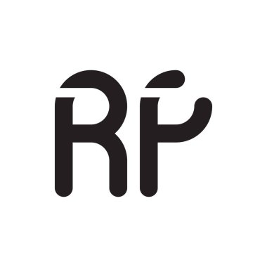 rf ilk harf vektör logo simgesi